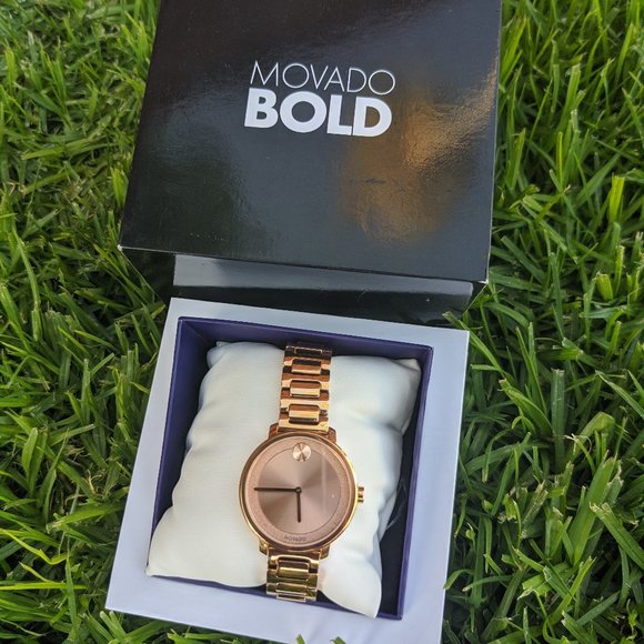 Movado Bold Rose Gold Sugar Dial Woman's Watch - Picture 2 of 10